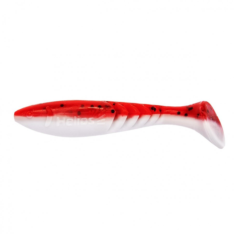 Виброхвост Helios Slash 2,64"/6,7 см, цвет Red & White 10 шт HS-19-003 , 